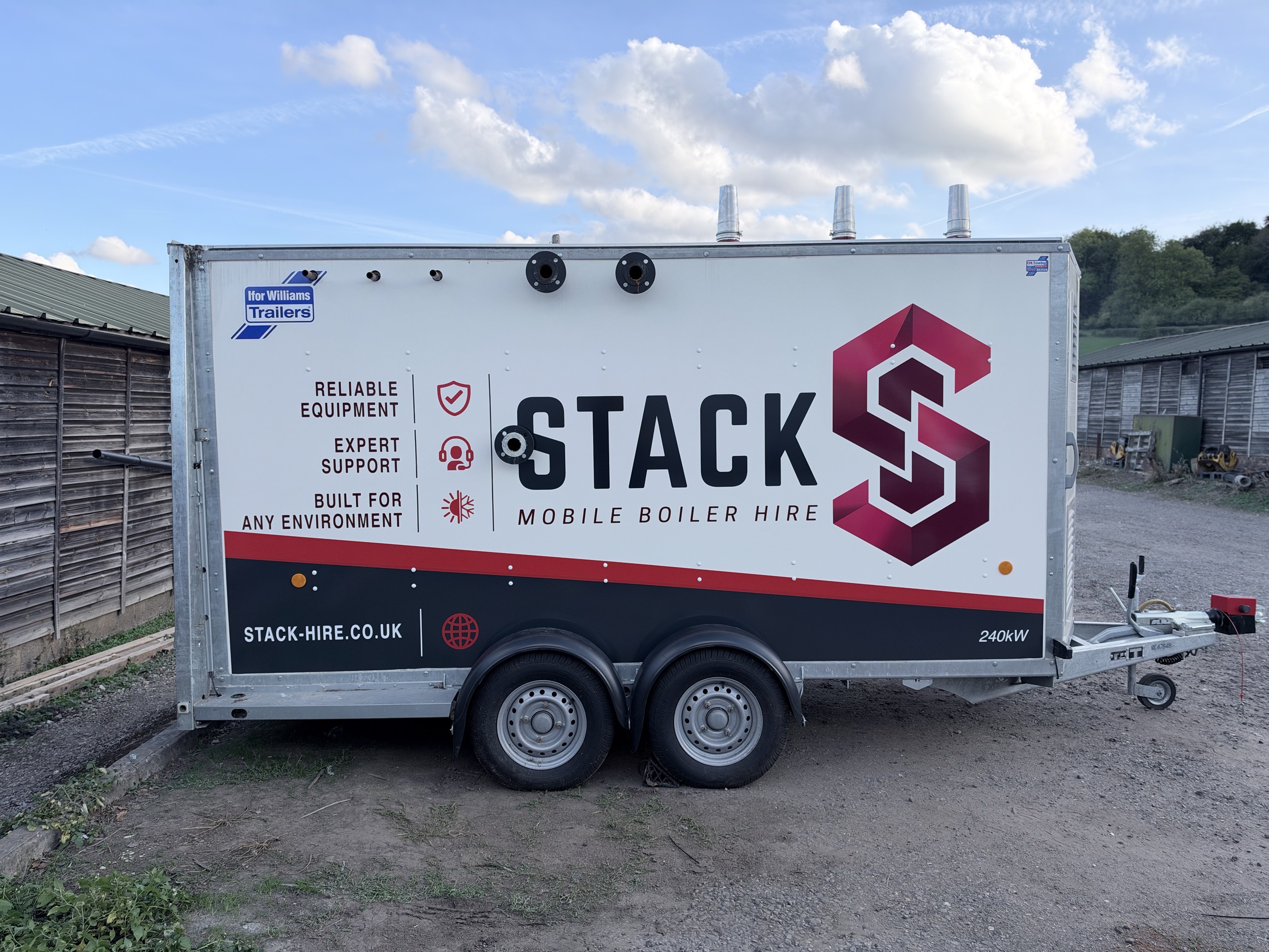 Stack boiler trailer available in Buckinghamshire
